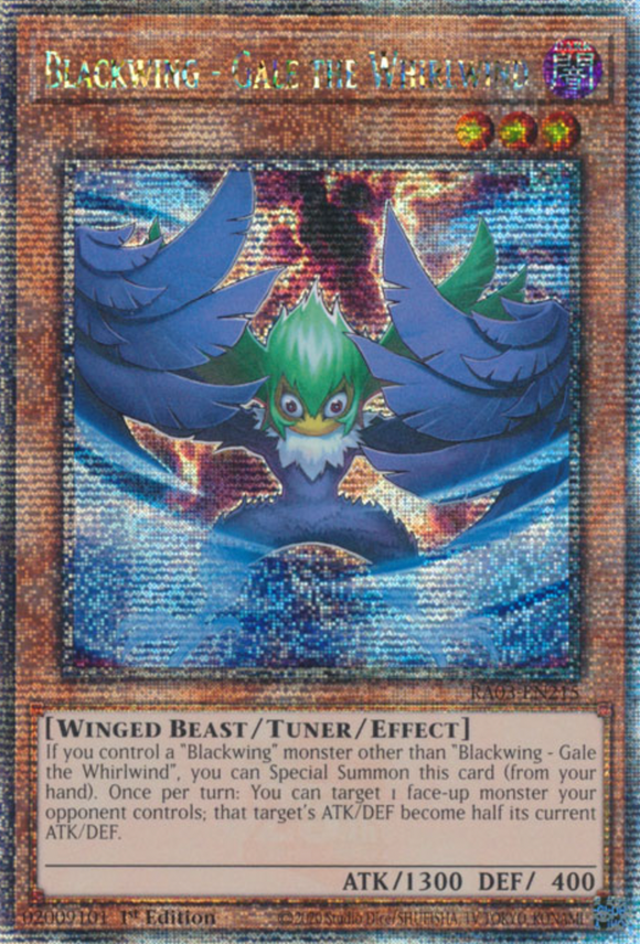 Blackwing - Gale the Whirlwind - RA03-EN215 - Quarter Century Rare 1st Edition