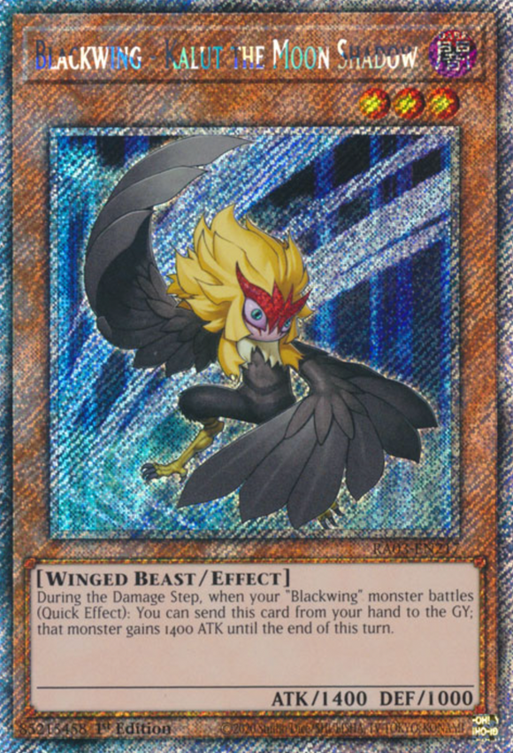 Blackwing - Kalut the Moon Shadow - RA03-EN217 - Platinum Secret Rare 1st Edition