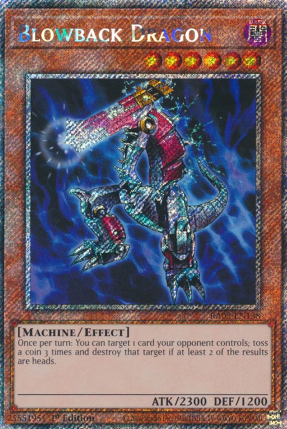 Blowback Dragon - RA03-EN138 - Platinum Secret Rare 1st Edition