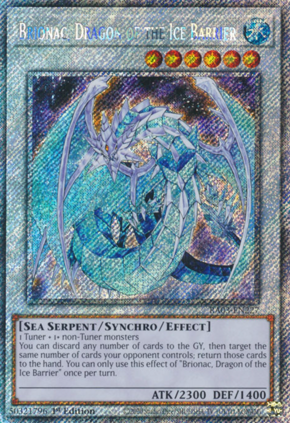 Brionac, Dragon of the Ice Barrier - RA03-EN227 - Platinum Secret Rare 1st Edition