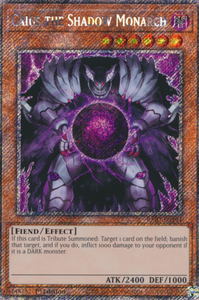Caius the Shadow Monarch - RA03-EN194 - Platinum Secret Rare 1st Edition