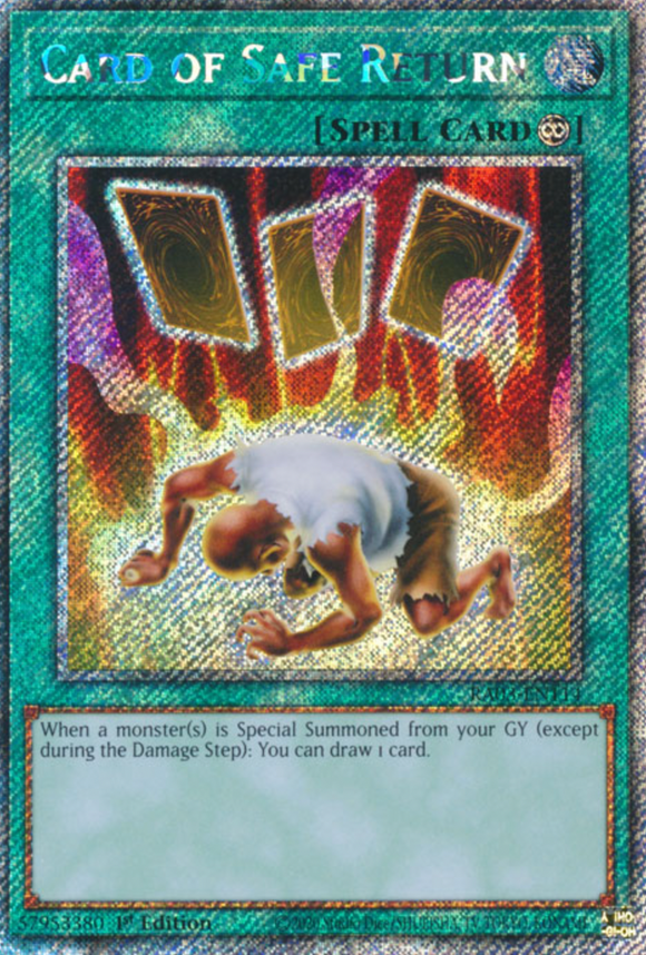 Card of Safe Return - RA03-EN114 - Platinum Secret Rare 1st Edition