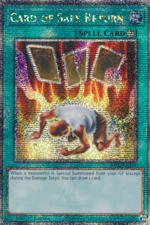 Card of Safe Return - RA03-EN114 - Quarter Century Rare 1st Edition