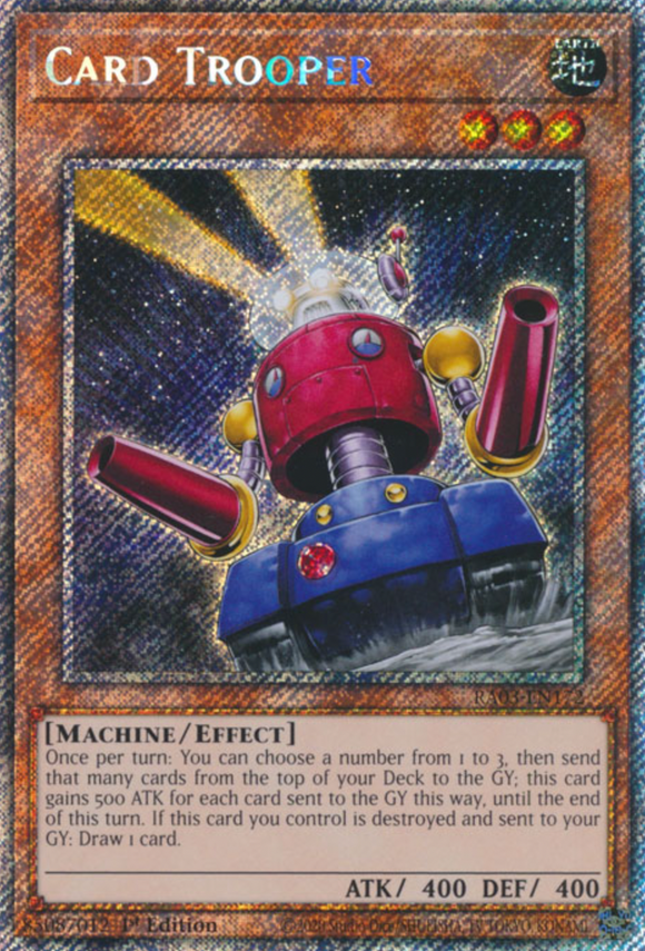 Card Trooper - RA03-EN172 - Platinum Secret Rare 1st Edition