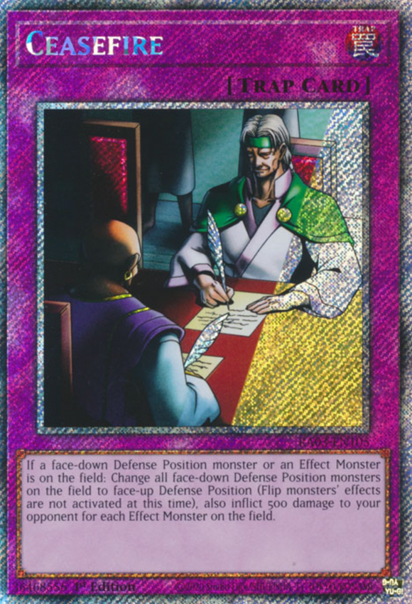 Ceasefire - RA03-EN105 - Platinum Secret Rare 1st Edition