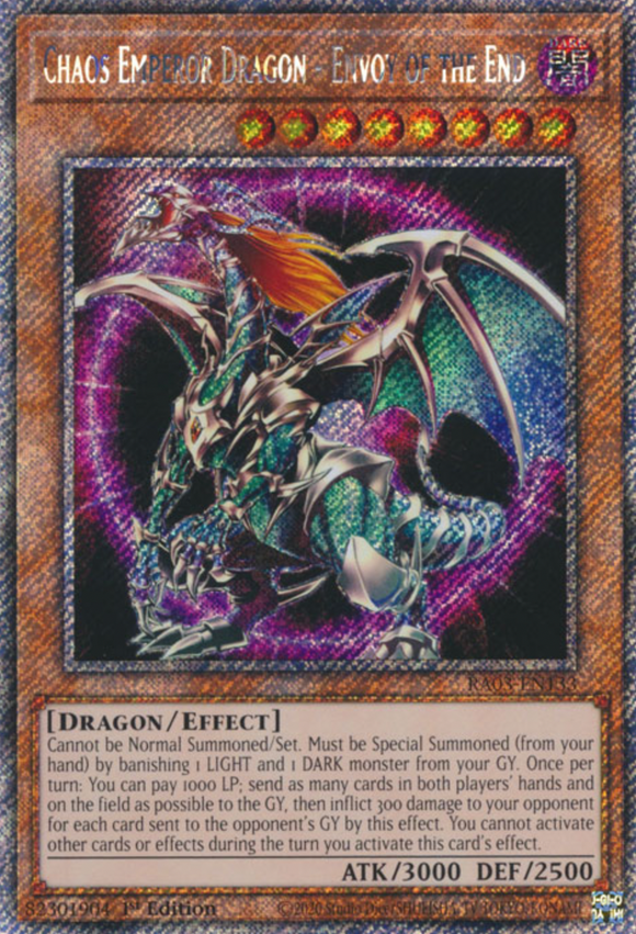 Chaos Emperor Dragon - Envoy of the End - RA03-EN133 - Platinum Secret Rare 1st Edition