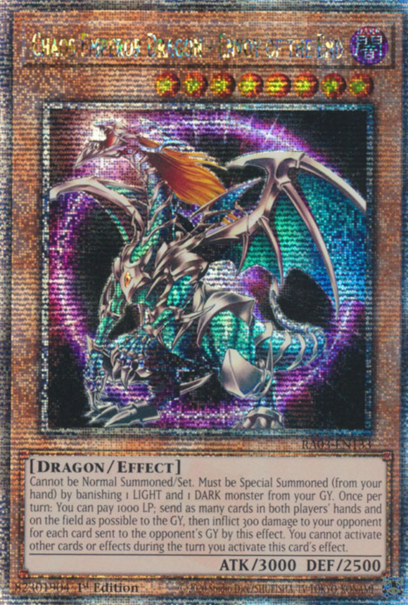 Chaos Emperor Dragon - Envoy of the End - RA03-EN133 - Quarter Rare 1st Edition