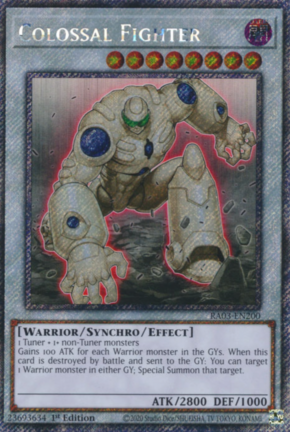 Colossal Fighter - RA03-EN200 - Platinum Secret Rare 1st Edition