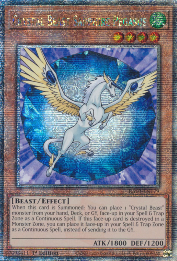 Crystal Beast Sapphire Pegasus - RA03-EN179 - Quarter Century Rare 1st Edition
