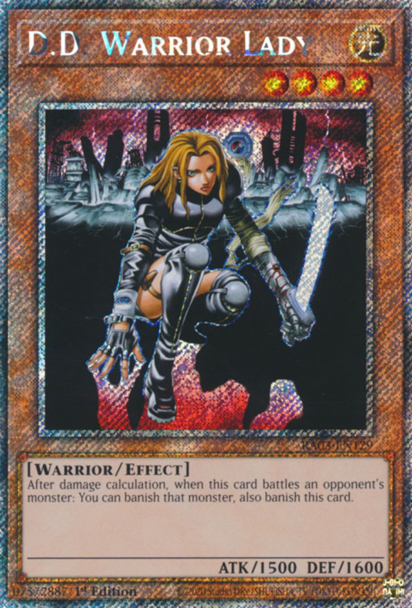 D.D. Warrior Lady - RA03-EN129 - Platinum Secret Rare 1st Edition