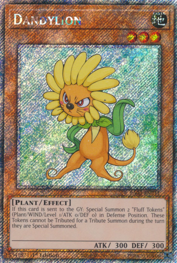 Dandylion - RA03-EN211 - Platinum Secret Rare 1st Edition