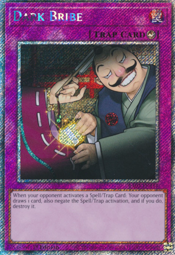 Dark Bribe - RA03-EN187 - Platinum Secret Rare 1st Edition