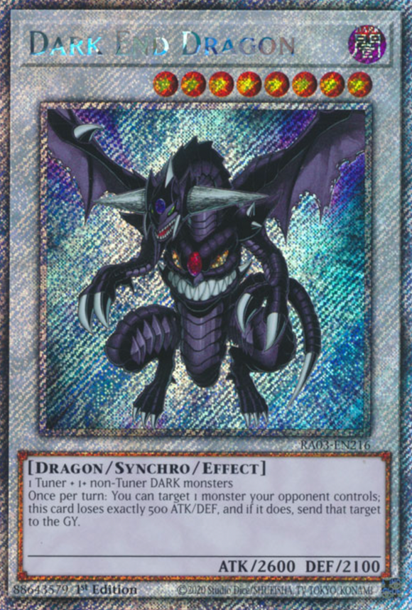 Dark End Dragon - RA03-EN216 - Platinum Secret Rare 1st Edition