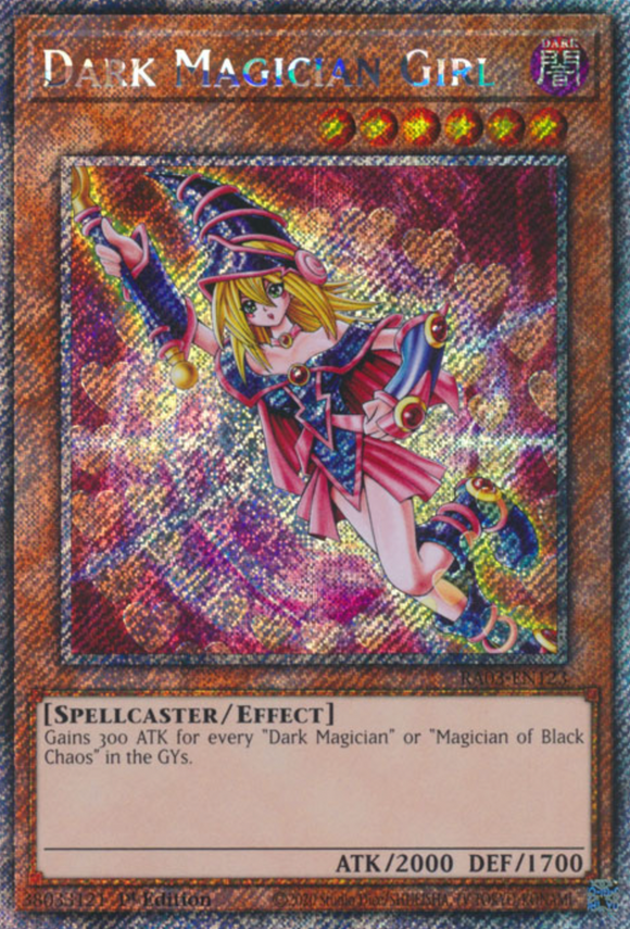 Dark Magician Girl (2005 Tin Art) - RA03-EN123 - Platinum Secret Rare 1st Edition