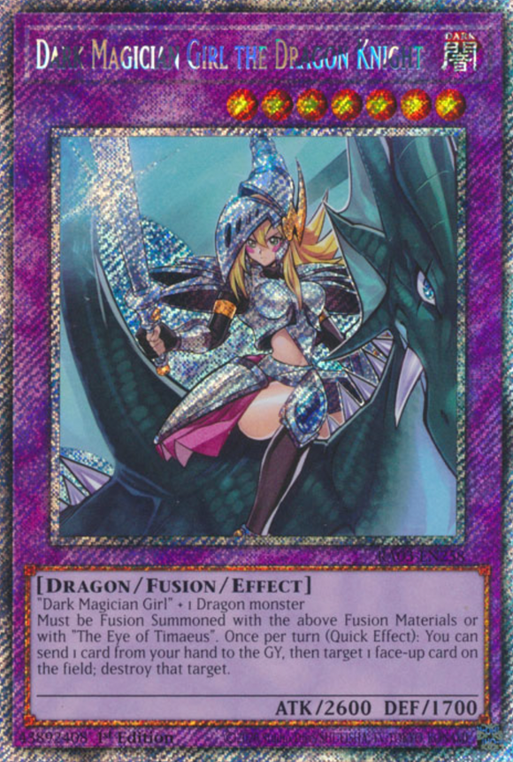 Dark Magician Girl the Dragon Knight - RA03-EN258 - Platinum Secret Rare 1st Edition