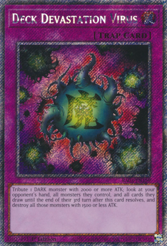 Deck Devastation Virus - RA03-EN150 - Platinum Secret Rare 1st Edition