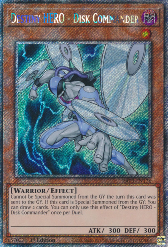Destiny HERO - Disk Commander - RA03-EN176 - Platinum Secret Rare 1st Edition