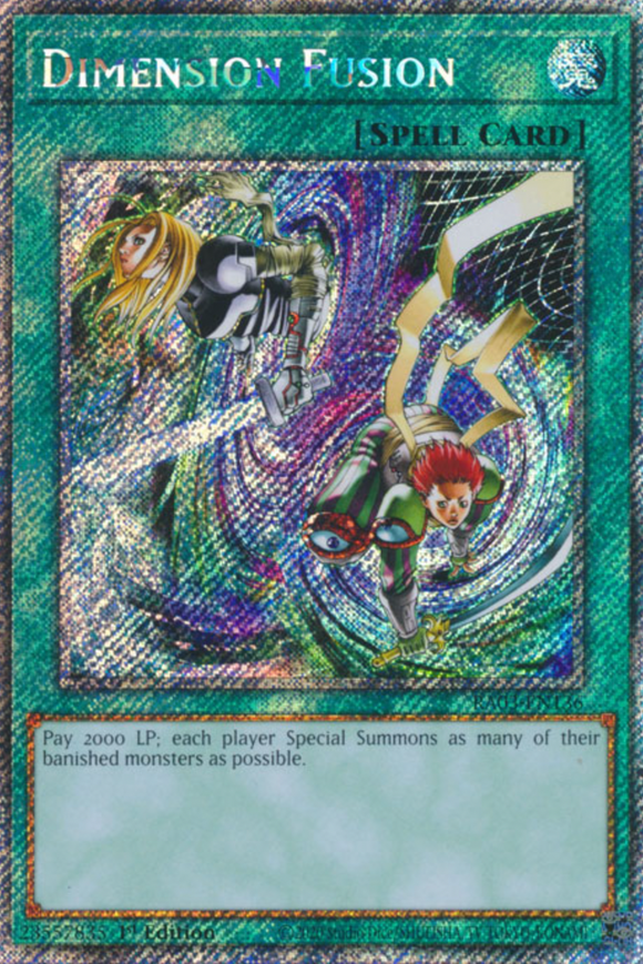 Dimension Fusion - RA03-EN136 - Platinum Secret Rare 1st Edition