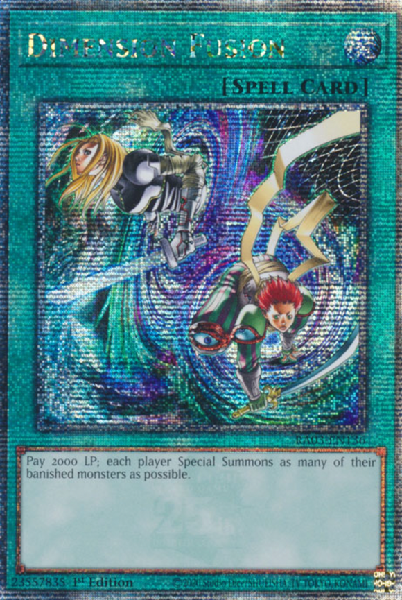 Dimension Fusion - RA03-EN136 - Quarter Century Rare 1st Edition