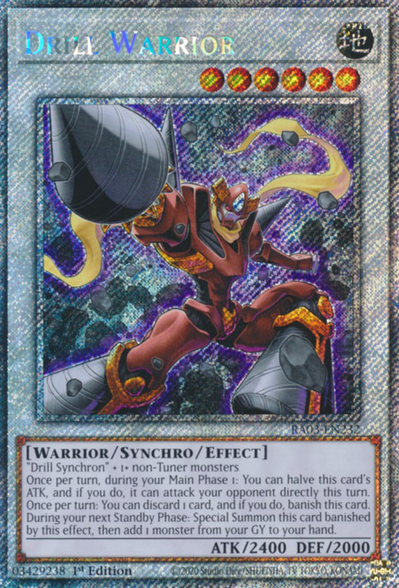 Drill Warrior - RA03-EN232 - Platinum Secret Rare 1st Edition