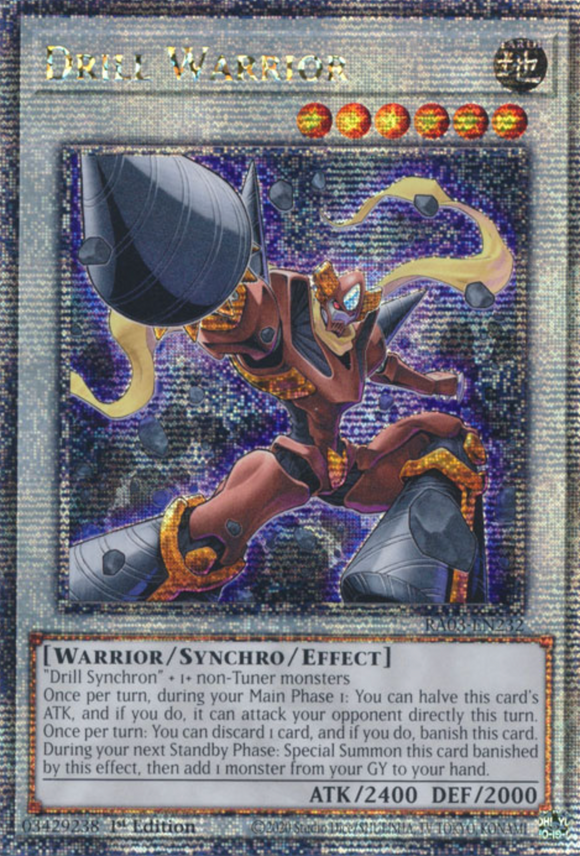 Drill Warrior - RA03-EN232 - Quarter Century Rare 1st Edition