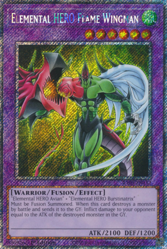 Elemental HERO Flame Wingman - RA03-EN152 - Platinum Secret Rare 1st Edition