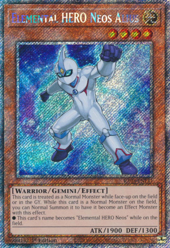 Elemental HERO Neos Alius - RA03-EN184 - Platinum Secret Rare 1st Edition