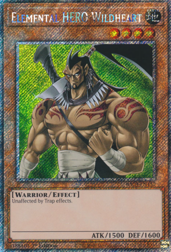 Elemental HERO Wildheart - RA03-EN157 - Platinum Secret Rare 1st Edition