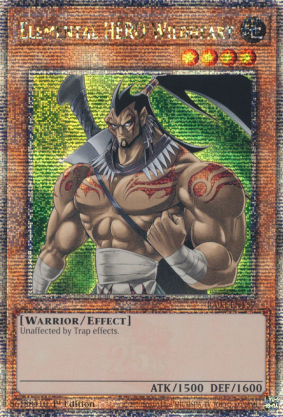 Elemental HERO Wildheart - RA03-EN157 - Quarter Century Rare 1st Edition