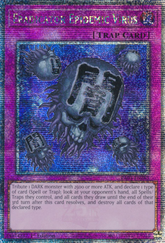Eradicator Epidemic Virus - RA03-EN183 - Quarter Century Rare 1st Edition