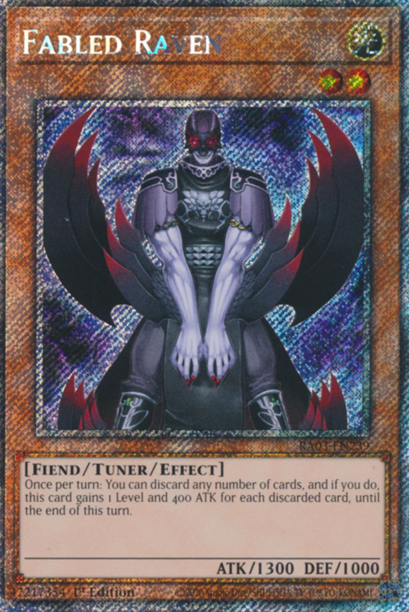 Fabled Raven - RA03-EN239 - Platinum Secret Rare 1st Edition