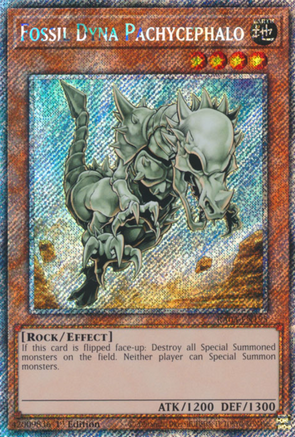 Fossil Dyna Pachycephalo - RA03-EN195 - Platinum Secret Rare 1st Edition