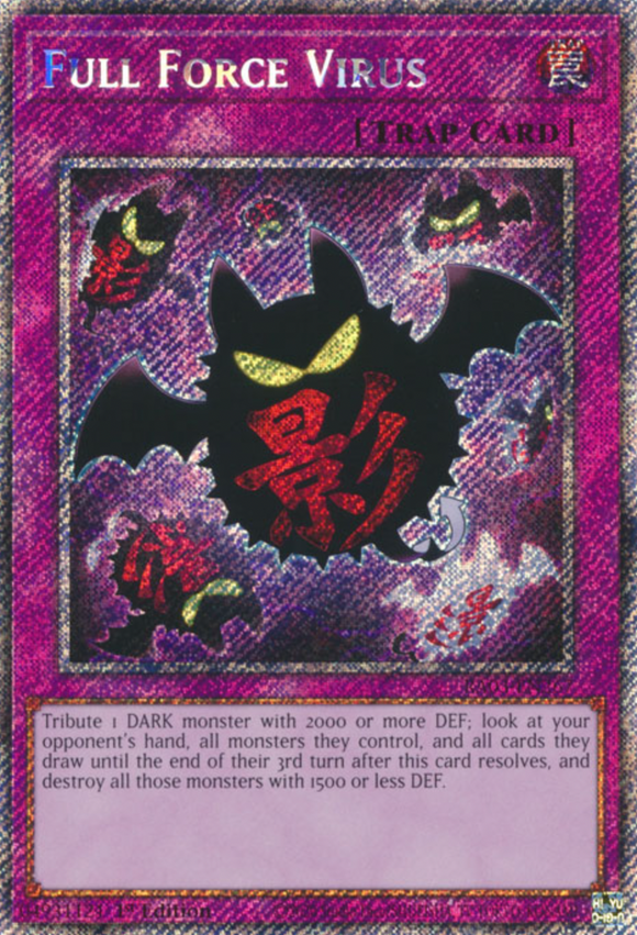 Full Force Virus - RA03-EN267 - Platinum Secret Rare 1st Edition