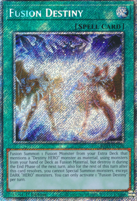 Fusion Destiny - RA03-EN270 - Platinum Secret Rare 1st Edition