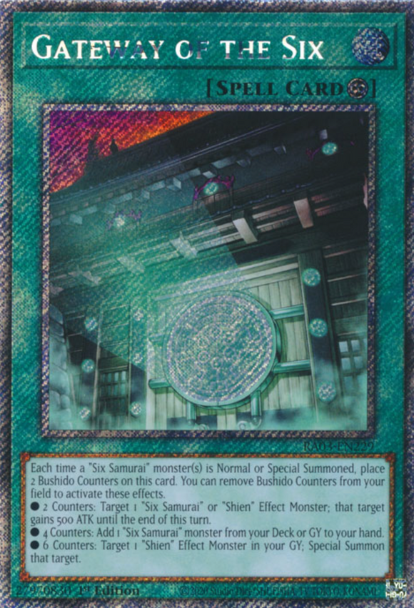 Gateway of the Six - RA03-EN229 - Platinum Secret Rare 1st Edition