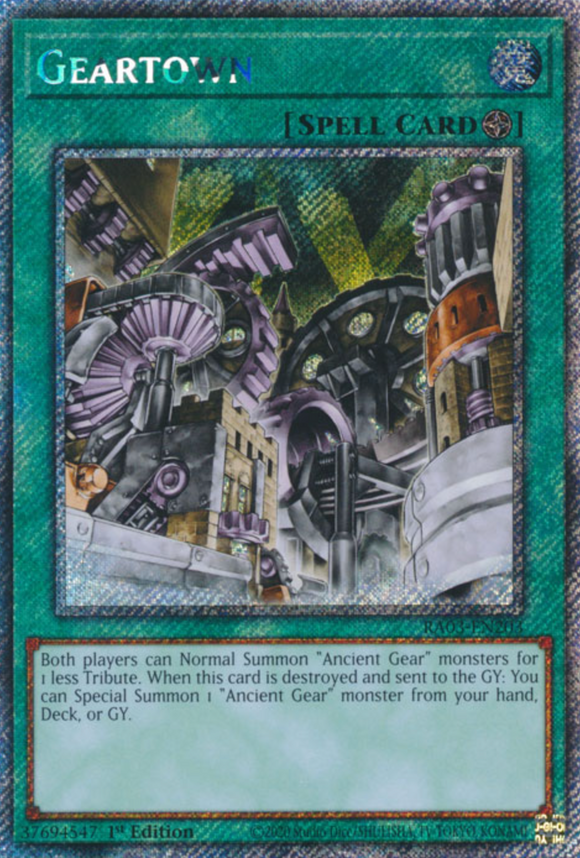 Geartown - RA03-EN203 - Platinum Secret Rare 1st Edition