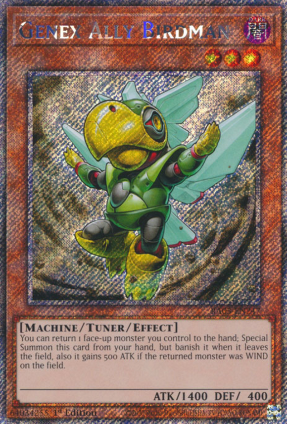 Genex Ally Birdman - RA03-EN247 - Platinum Secret Rare 1st Edition