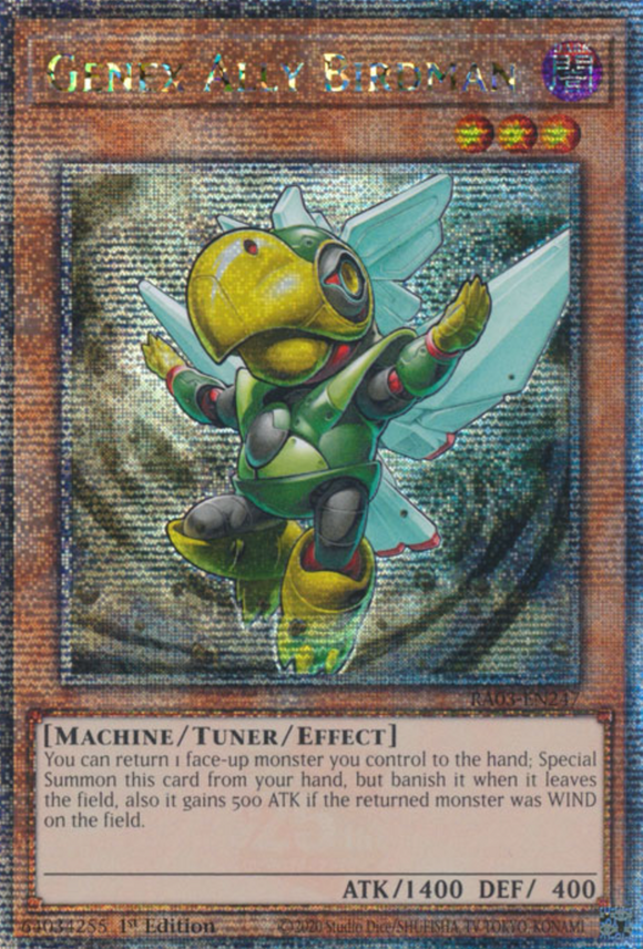 Genex Ally Birdman - RA03-EN247 - Quarter Century Rare 1st Edition