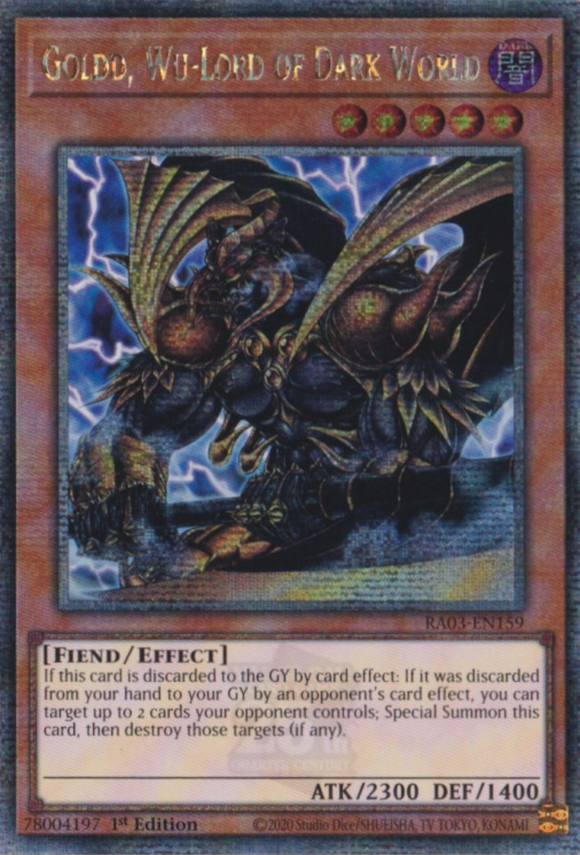 Goldd, Wu-Lord of Dark World - RA03-EN159 - Quarter Century Rare 1st Edition