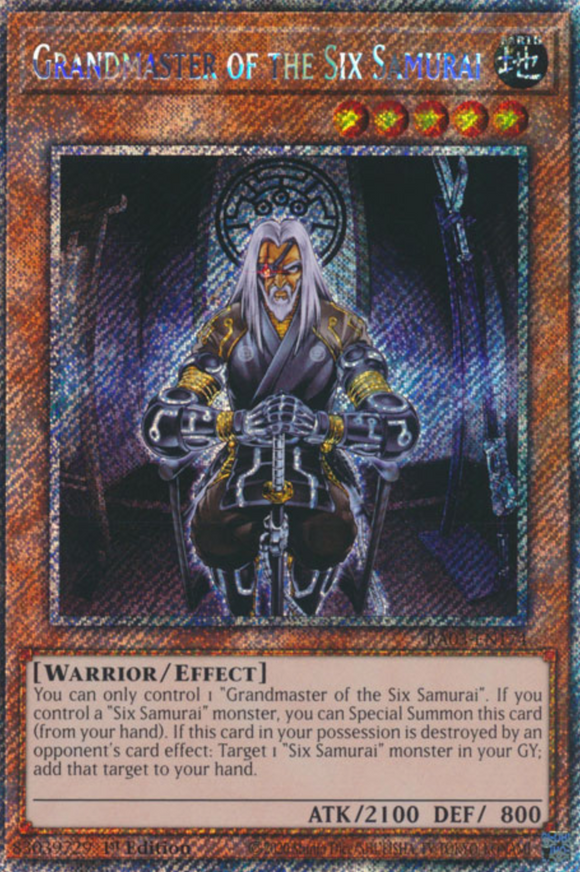 Grandmaster of the Six Samurai - RA03-EN174 - Platinum Secret Rare 1st Edition