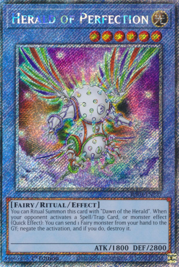 Herald of Perfection - RA03-EN237 - Platinum Secret Rare 1st Edition