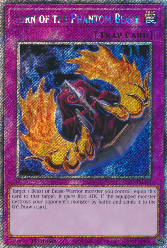 Horn of the Phantom Beast - RA03-EN241 - Platinum Secret Rare 1st Edition