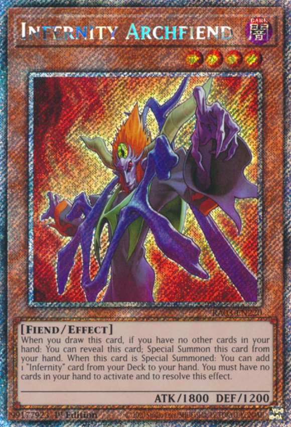 Infernity Archfiend - RA03-EN220 - Platinum Secret Rare 1st Edition