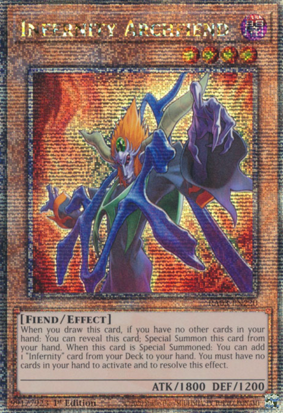 Infernity Archfiend - RA03-EN220 - Quarter Century Rare 1st Edition