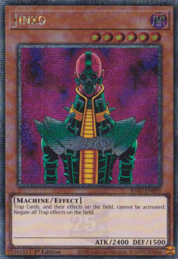Jinzo - RA03-EN099 - Quarter Century Rare 1st Edition