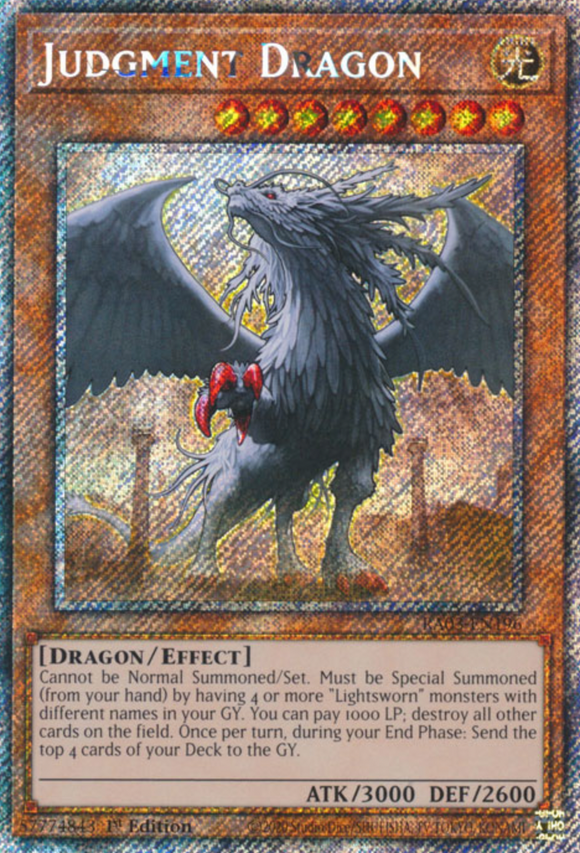 Judgment Dragon - RA03-EN196 - Platinum Secret Rare 1st Edition