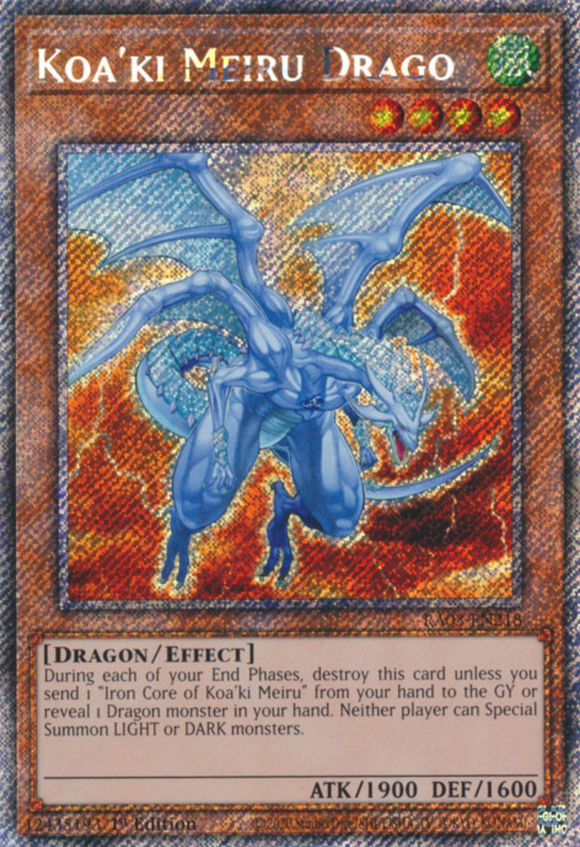 Koa'ki Meiru Drago - RA03-EN218 - Platinum Secret Rare 1st Edition