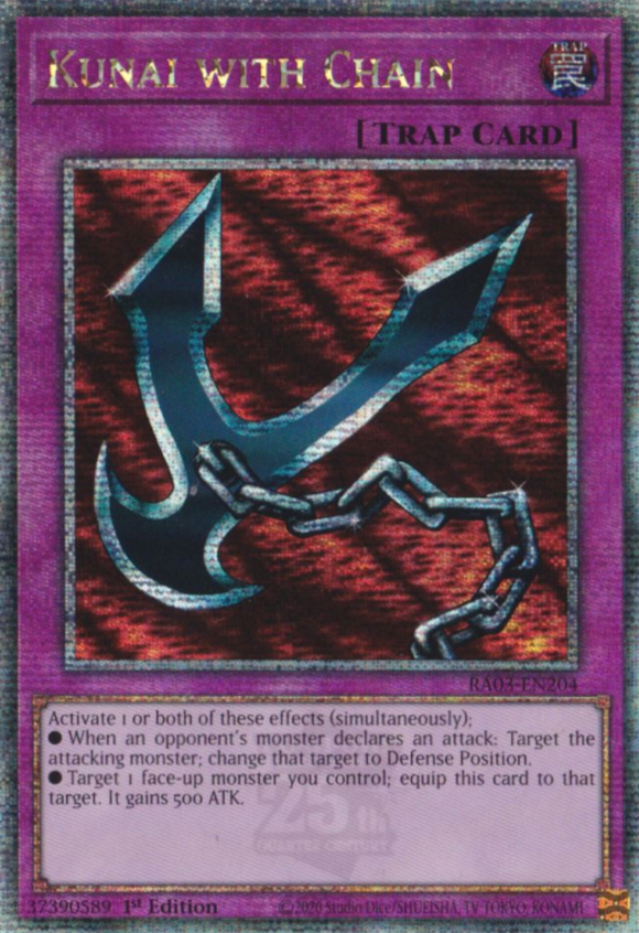 Kunai with Chain - RA03-EN204 - Quarter Century Rare 1st Edition