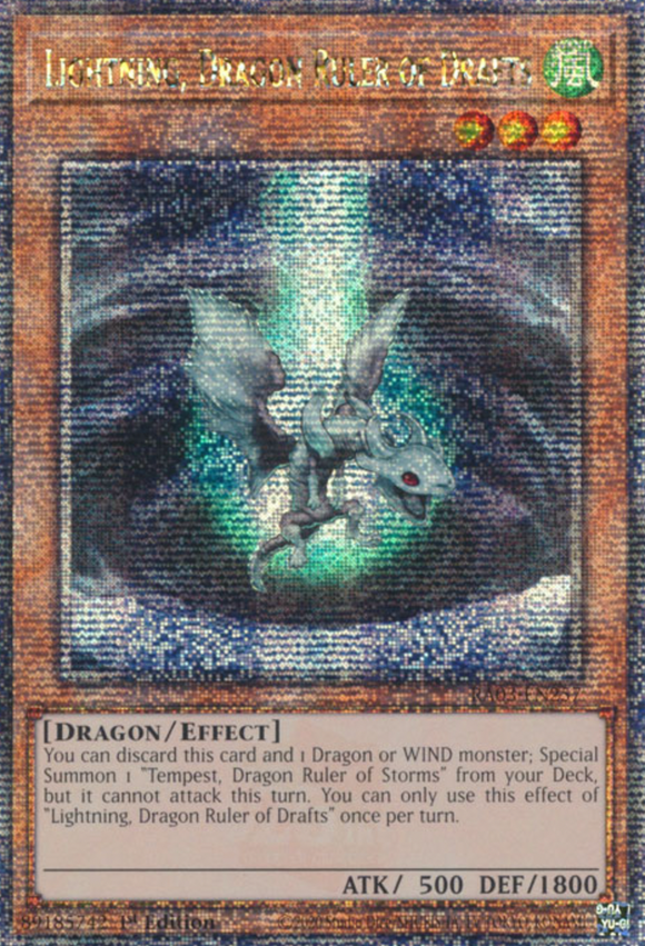Lightning, Dragon Ruler of Drafts - RA03-EN257 - Quarter Century Rare 1st Edition
