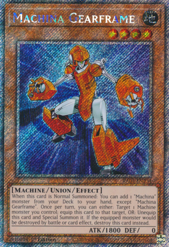 Machina Gearframe - RA03-EN234 - Platinum Secret Rare 1st Edition